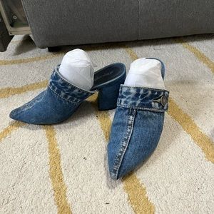 Jeffrey Campbell Faye denim mule size 7